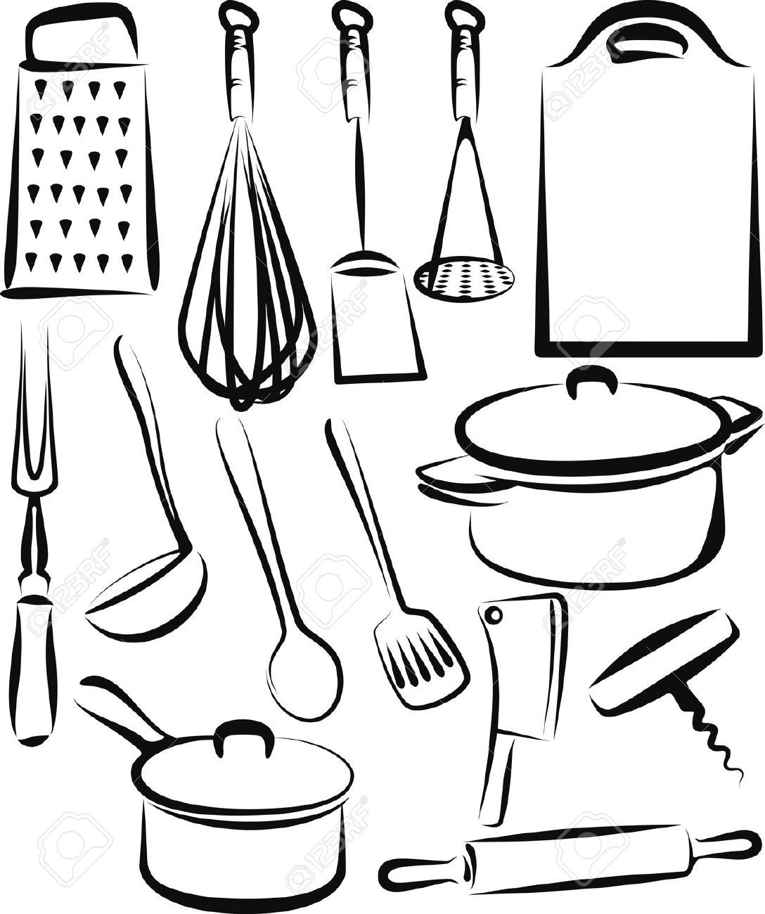 1088x1300 kitchen utensil restaurant cooking clipart, kitchen utensils - Kitchen Tools Drawing