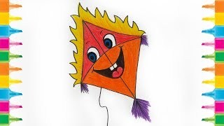 320x180 how to draw kite for kids kite drawing for kids kids art - Kite Drawing Images