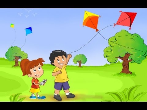 480x360 Kite Flying Festival Doodle - Kite Flying Drawing