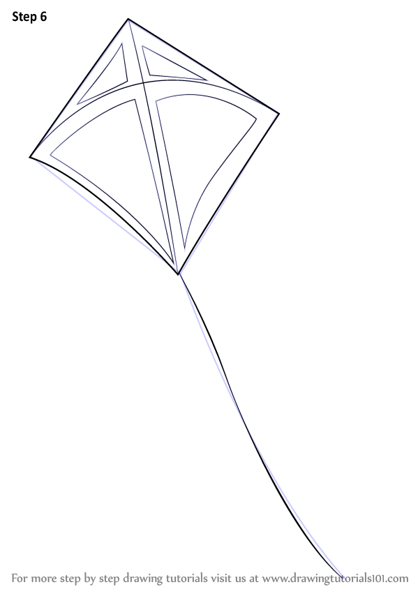 599x844 Learn How To Draw A Kite - Kite Images For Drawing