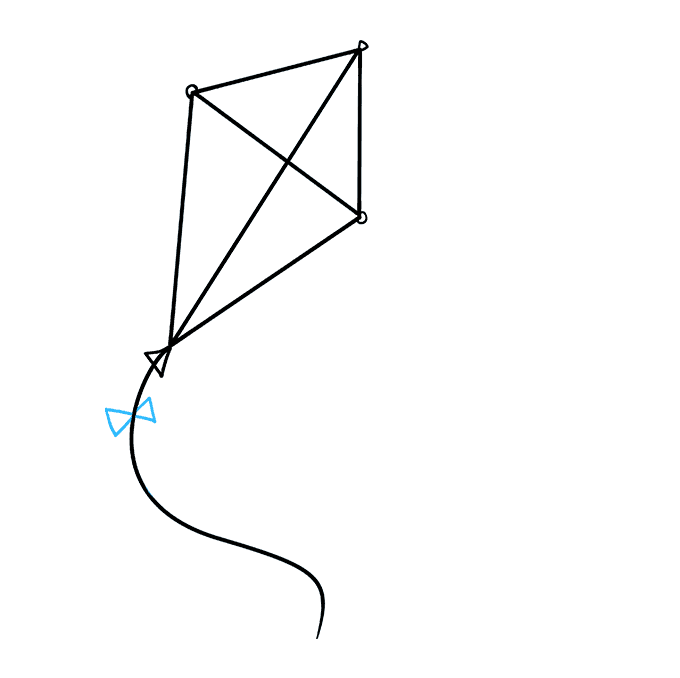 680x678 How To Draw A Kite - Kite Line Drawing