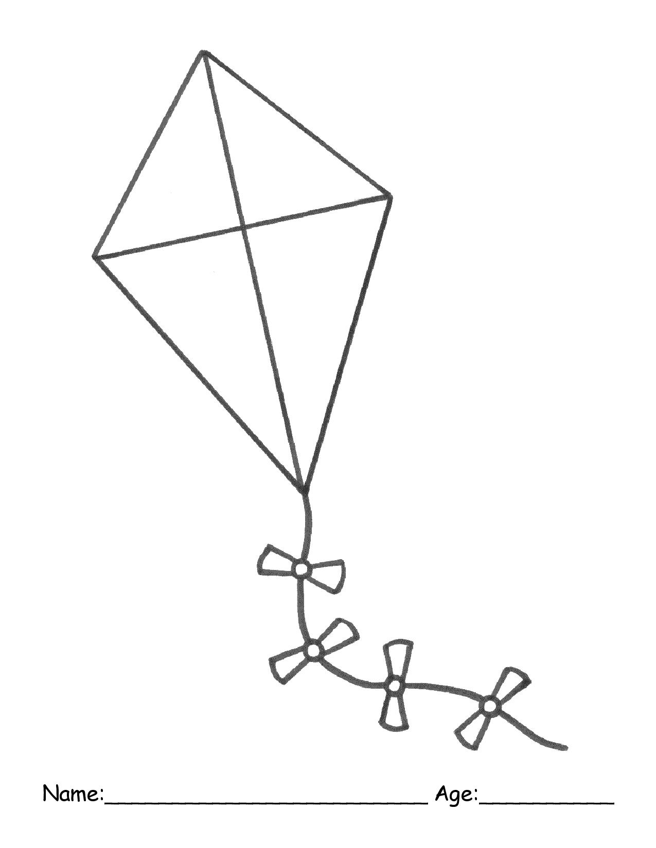 Kite Line Drawing at Explore collection of Kite