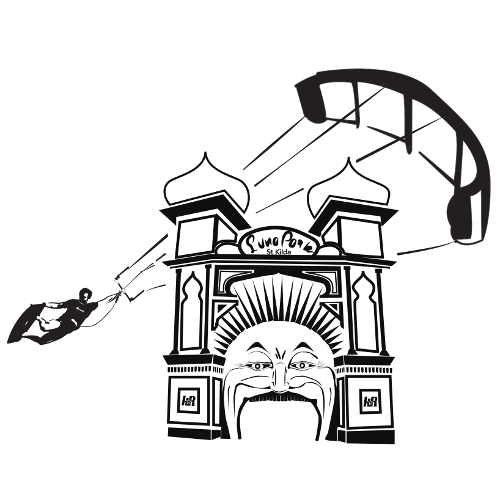 500x500 Luna Park St Kilda Kitesurf T Shirt Kite Republic Accessories - Kite Line Drawing