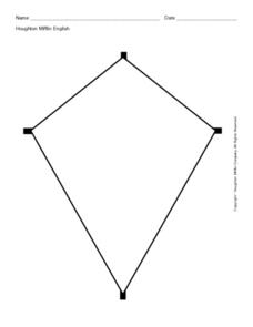 228x295 Blank Kite Shape - Kite Line Drawing