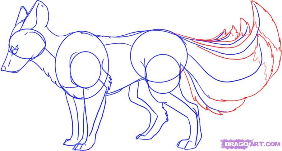 907x487 how to draw a kitsune, step - Kitsune Drawing