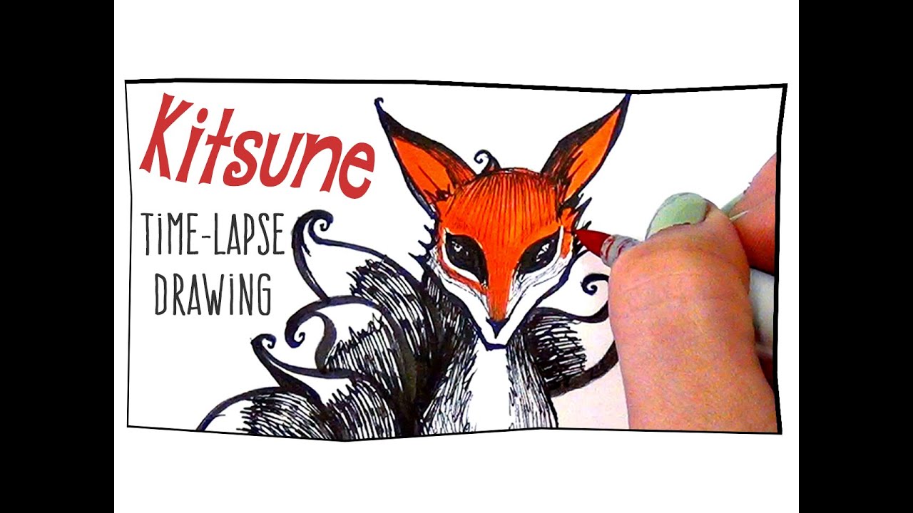 1280x720 kitsune drawing - Kitsune Drawing