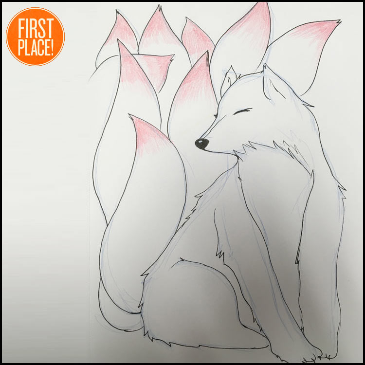 750x750 mythical beast wars - Kitsune Drawing