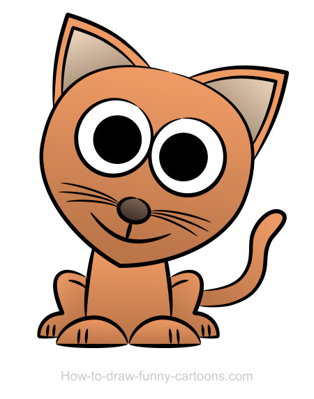 450x572 Kitten Drawings - Kitten Cartoon Drawing