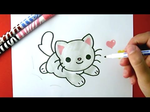 480x360 How To Draw A Cute Kitten - Kitten Drawing