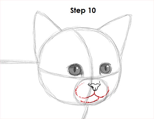 500x387 How To Draw A Kitten - Kitten Drawing