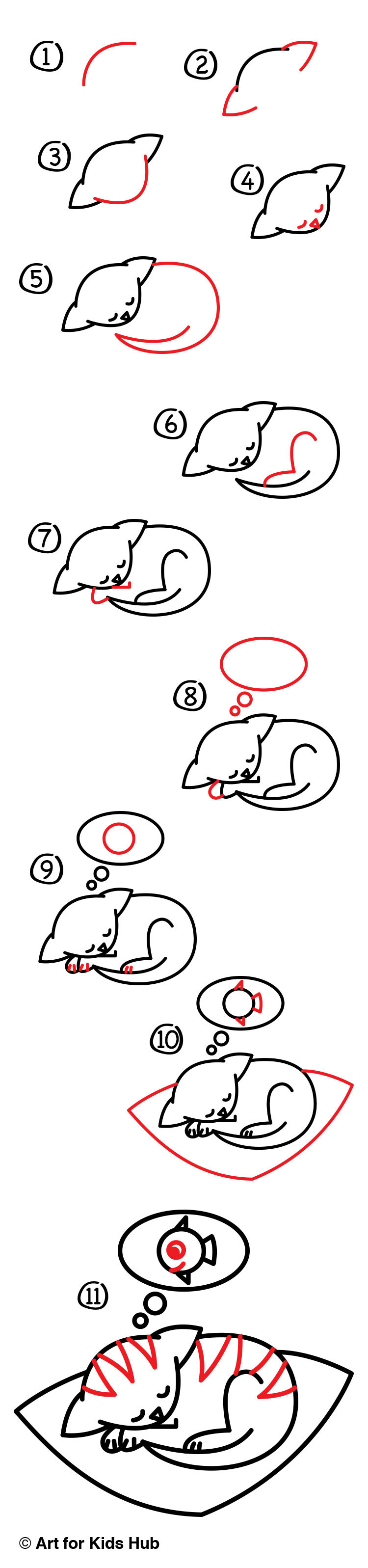 750x3194 How To Draw The Cutest Kitten Ever - Kitten Drawing Images