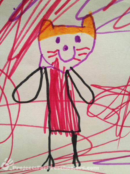 450x600 Free Draw - Kitty Cat Drawing