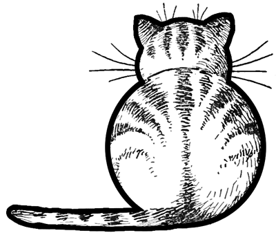 400x337 How To Draw Kitty Cats From The Back Easy Step - Kitty Cat Drawing