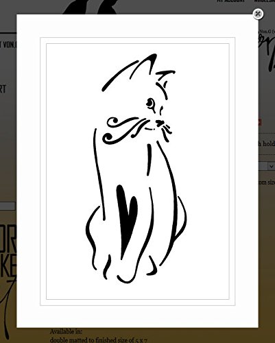 401x500 Von G Art Original Sayingquote Animals Series - Kitty Cat Drawing