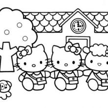 220x220 Hello Kitty Coloring Pages, Free Online Games, Videos For Kids - Kitty Drawing