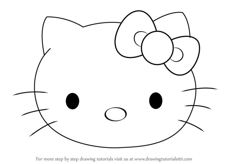 800x567 Learn How To Draw Hello Kitty Face - Kitty Drawing
