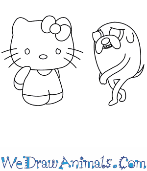 300x350 How To Draw Hello Kitty - Kitty Drawing Easy