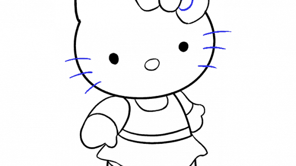 585x329 Hello Kitty Drawings Easy Ways To Draw Step - Kitty Drawing Easy