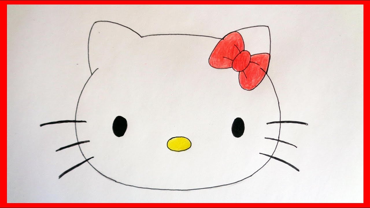 1280x720 How To Draw Hello Kitty Face - Kitty Face Drawing