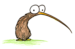 300x195 A Cartoon Drawing Of A Kiwi Bird, For Free Use In A Book Report - Kiwi Bird Drawing