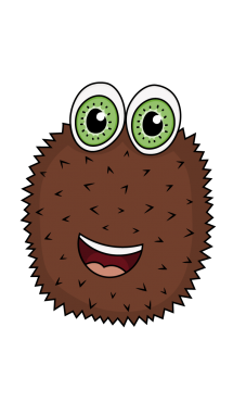 215x382 How To Draw A Kiwi, Kids, Cartoons, Easy Step - Kiwi Fruit Drawing
