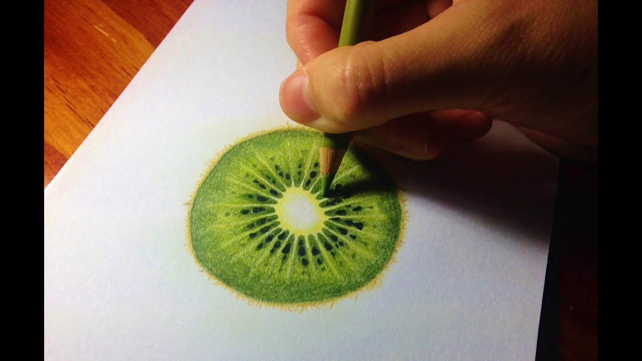 1280x720 Speed Drawing - Kiwi Fruit Drawing