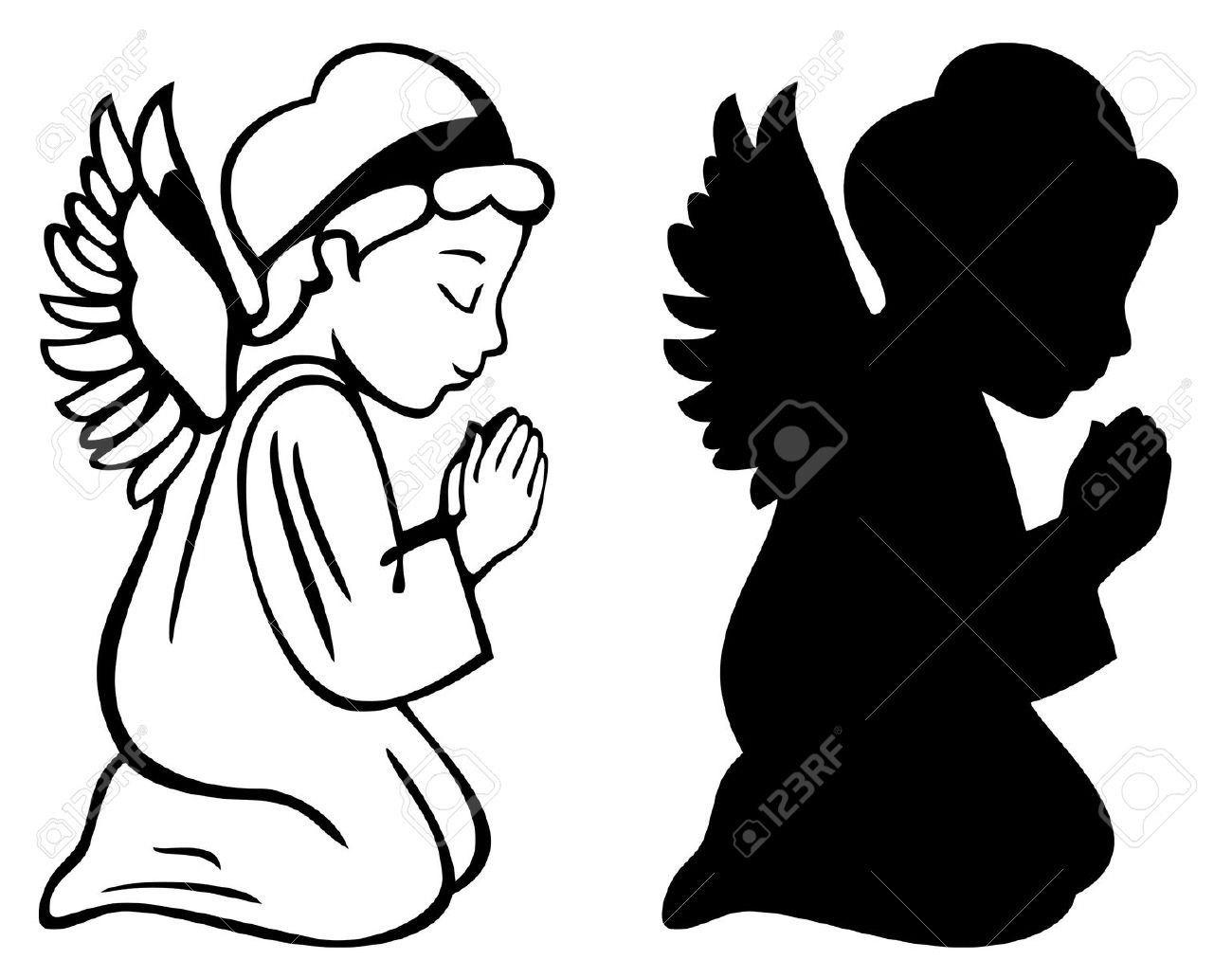 Kneeling Angel Drawing at Explore collection of