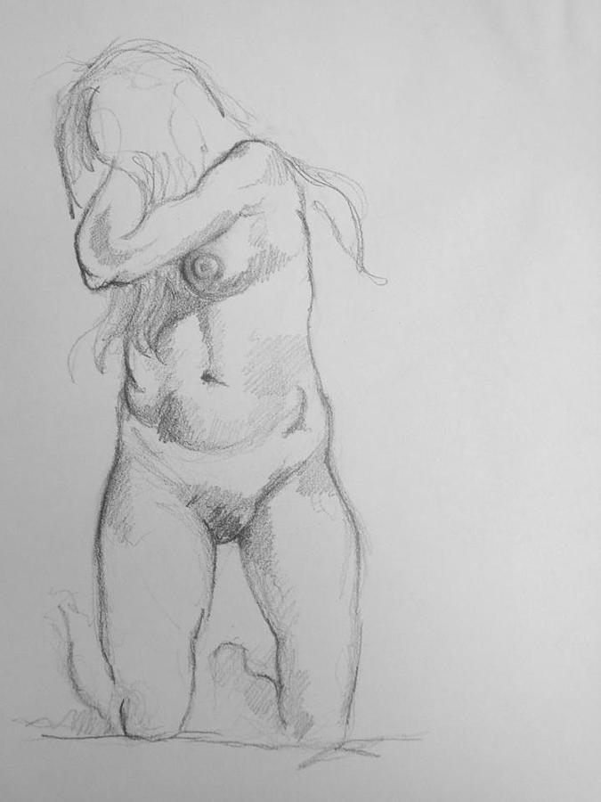 675x900 kneeling figure drawing - Kneeling Drawing