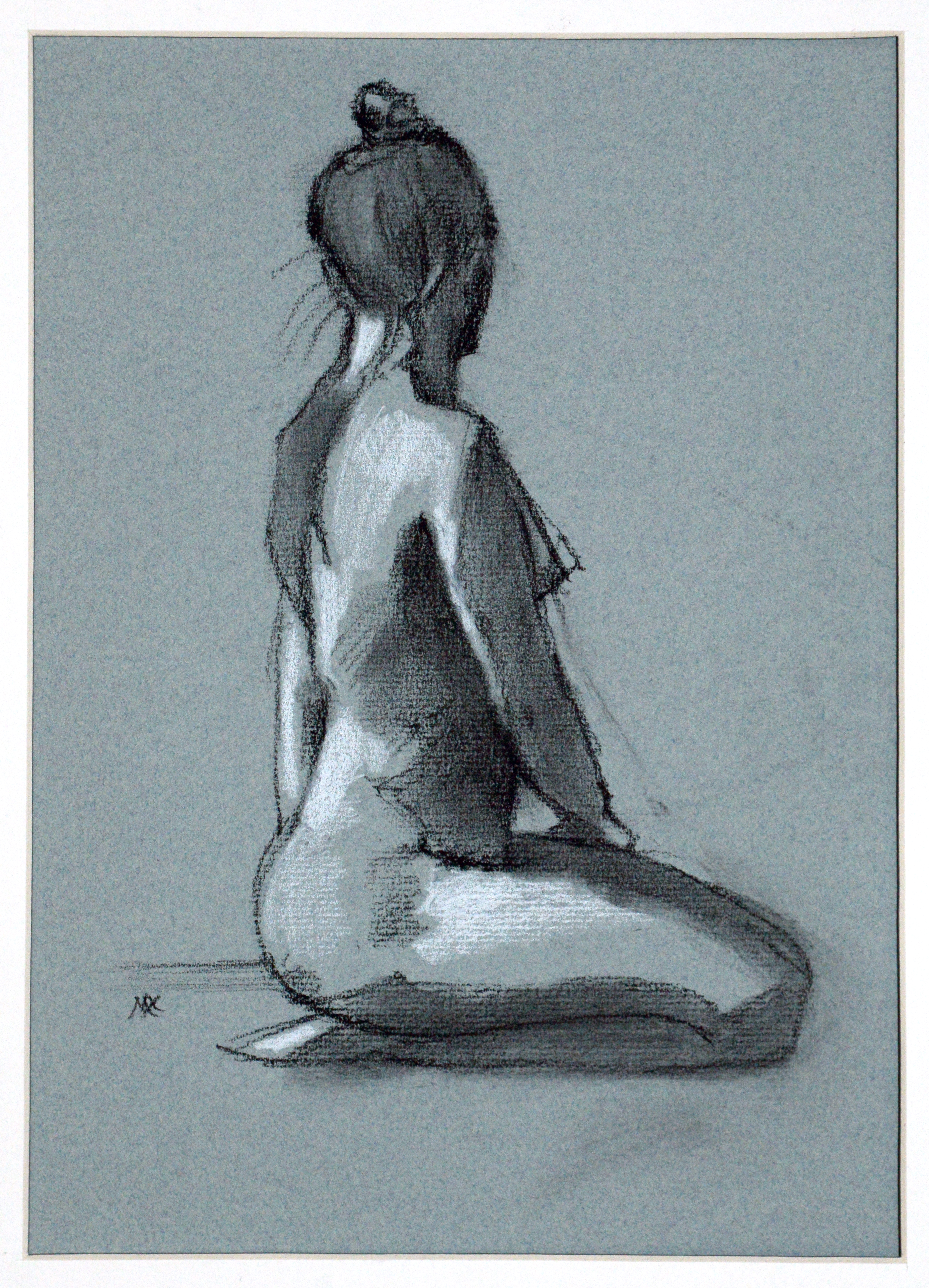 2800x3880 life drawing of a girl kneeling - Kneeling Drawing