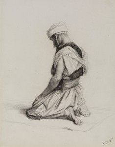 235x301 arab kneeling in prayer the walters art museum works of art - Kneeling Drawing