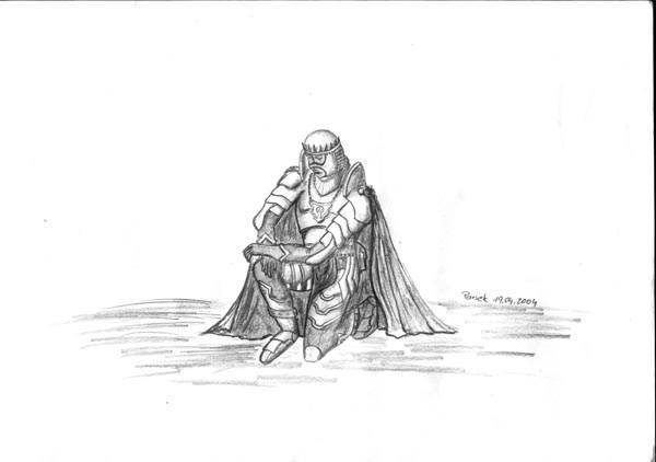 600x422 Knight Kneeling Sword Drawing - Kneeling Knight Drawing