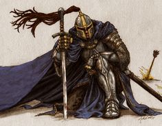 236x184 Knight Kneeling With Sword - Kneeling Knight Drawing