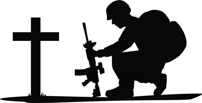 670x342 kneeling soldier clipart - Kneeling Soldier Drawing