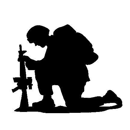 432x432 this is the original the kneeling soldier standard decal in black - Kneeling Soldier Drawing