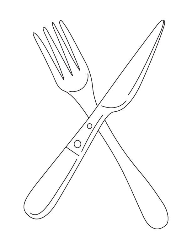 612x792 pix for gt fork and knife drawing line drawings for embroidery - Knife And Fork Drawing