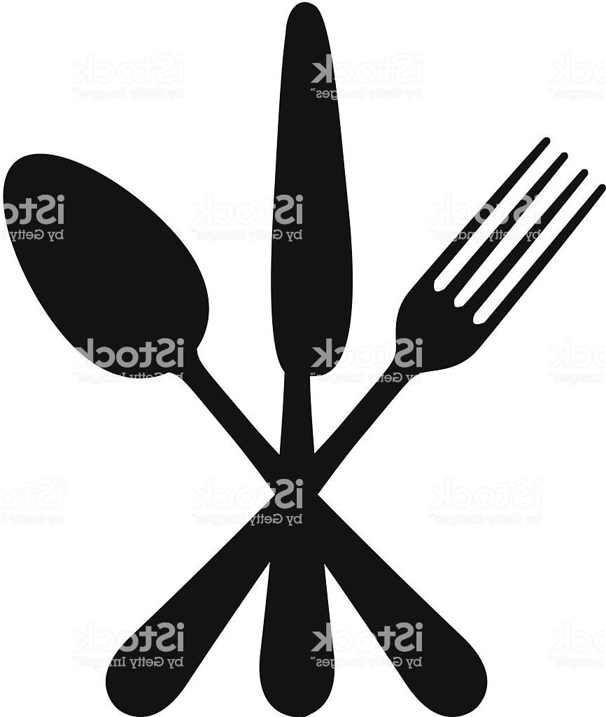 866x1024 top silhouette of crossed knife fork and spoon vector drawing - Knife And Fork Drawing