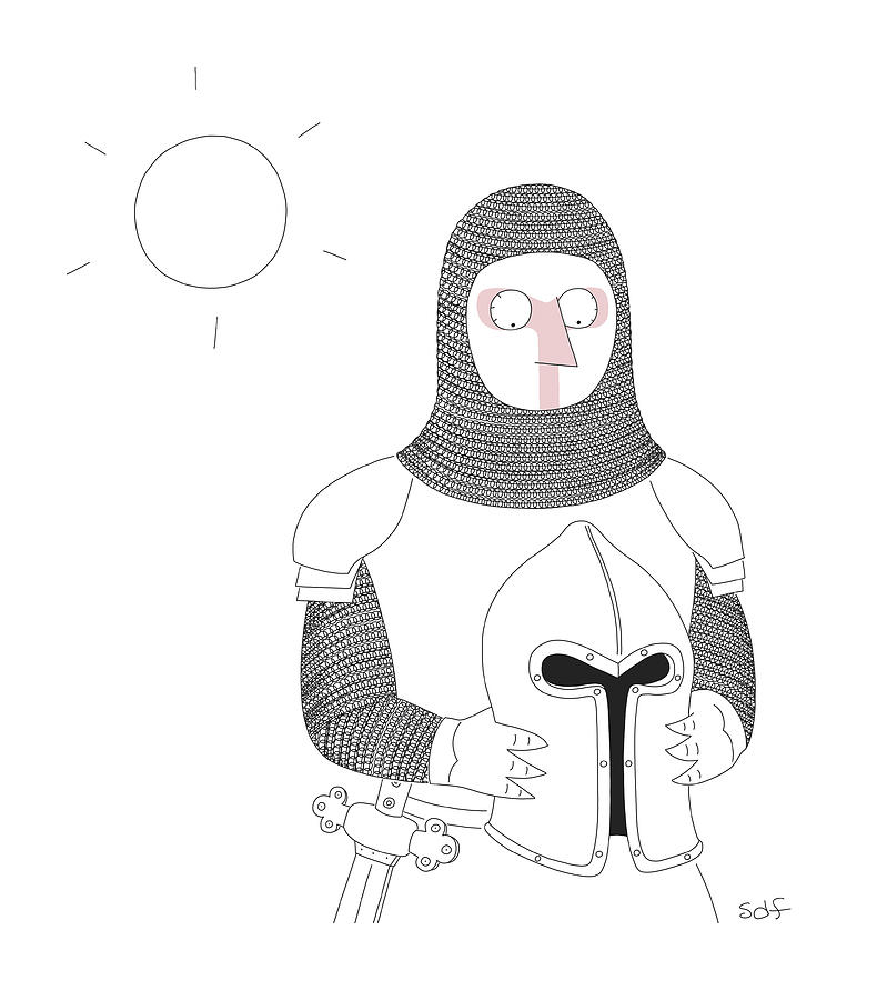 799x900 Knight In The Sun Drawing - Knight Cartoon Drawing