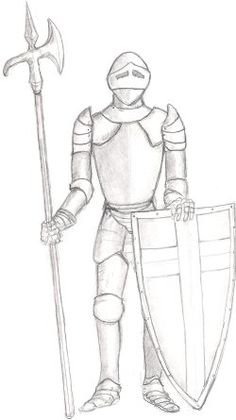 236x420 How To Draw A Knight - Knight Cartoon Drawing