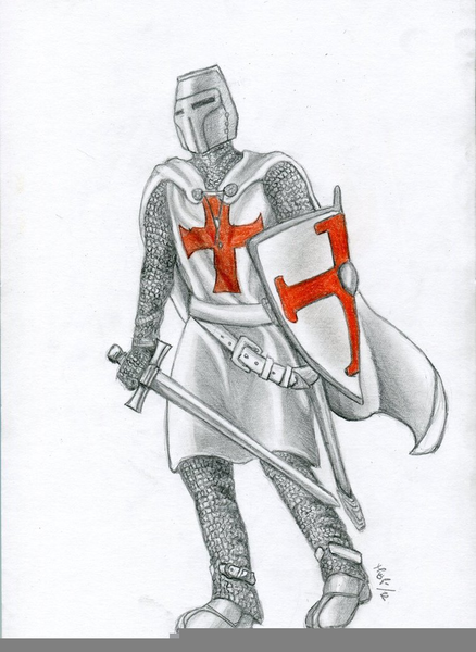 438x600 templar knight drawing free images - Knight Drawing