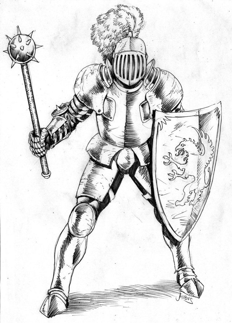 758x1054 Medieval Knight Drawing - Knight Drawing