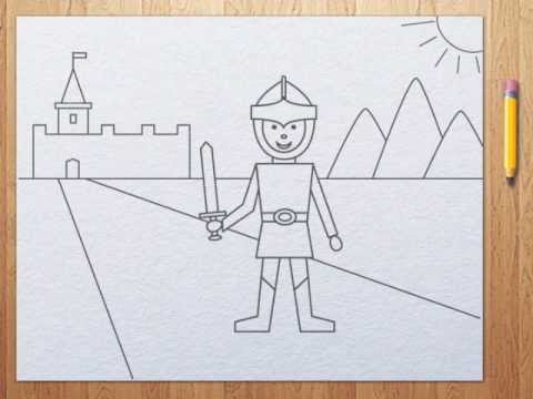 480x360 How To Draw A Knight Step - Knight Drawing For Kids