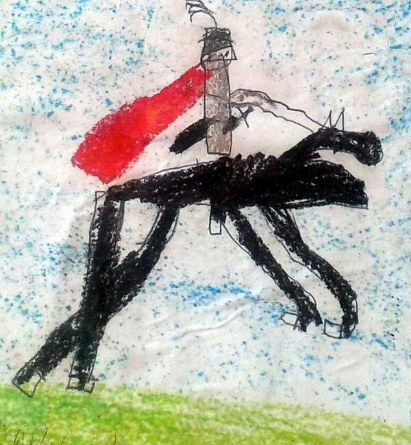 600x649 Kids' Art + God's Word {keepsake Craft} Oodles Blog - Knight Drawing For Kids