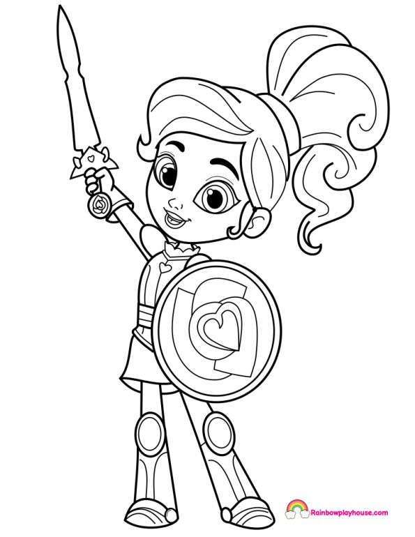 595x770 Knight Drawing Princess For Free Download - Knight Drawing For Kids
