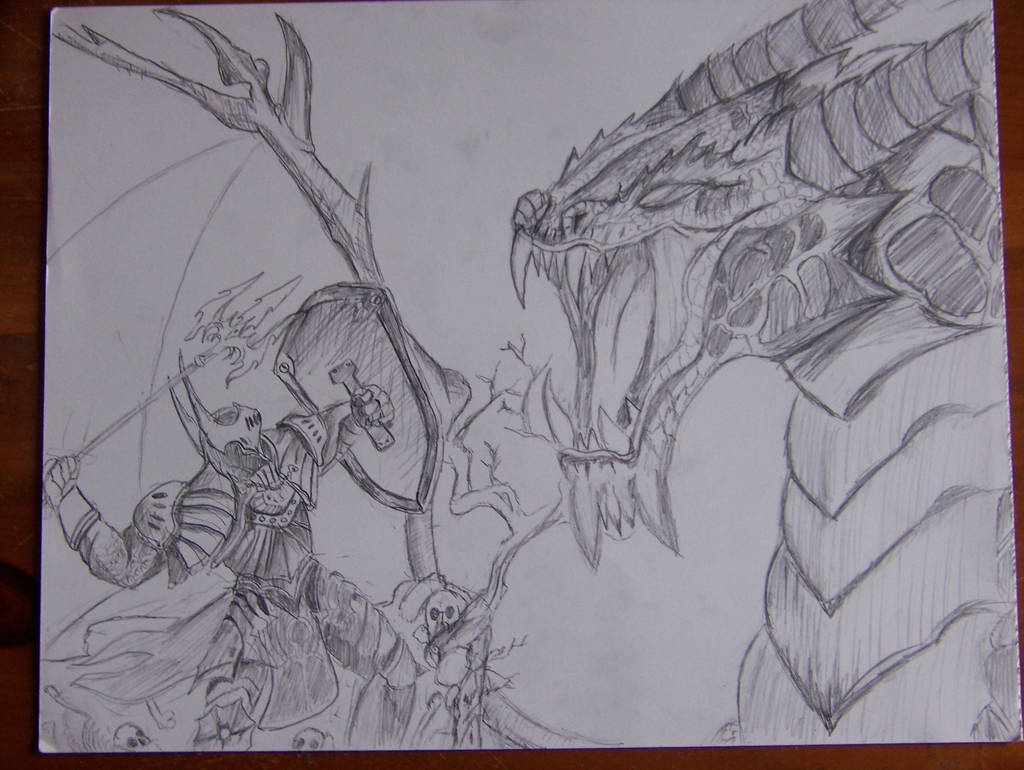1024x770 Knight Fighting Dragon Drawing - Knight Fighting Dragon Drawing