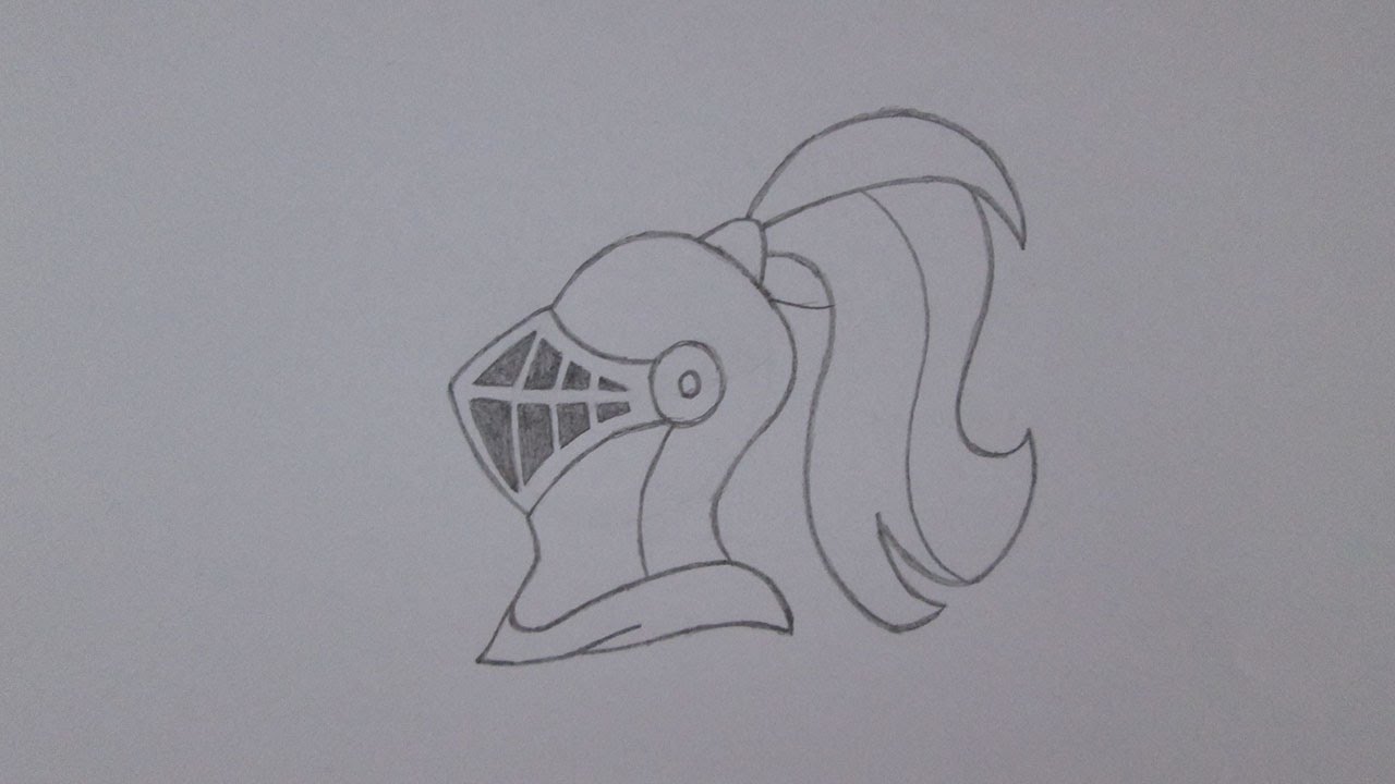 1280x720 How To Draw A Knight Helmet - Knight Helmet Drawing