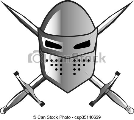 450x405 Knight's Helmet And Crossed Swords - Knight Helmet Drawing