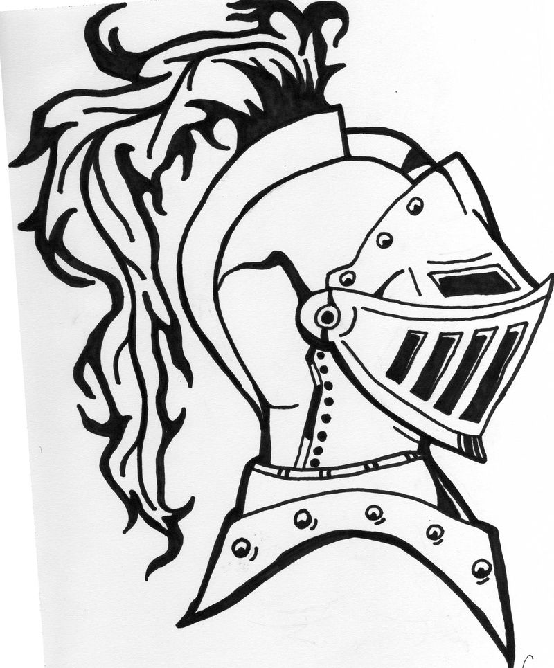 800x965 Armored Knight Tattoo Design Ink Drawing - Knight Helmet Drawing