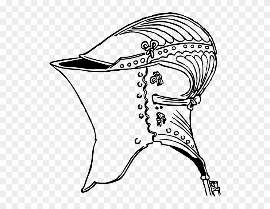 880x680 Old Knight Helmet Drawing Clipart - Knight Helmet Drawing