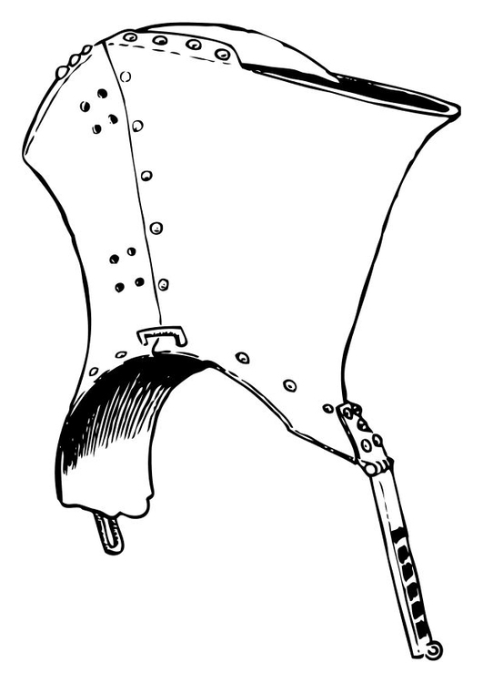 531x750 Coloring - Knight Helmet Drawing