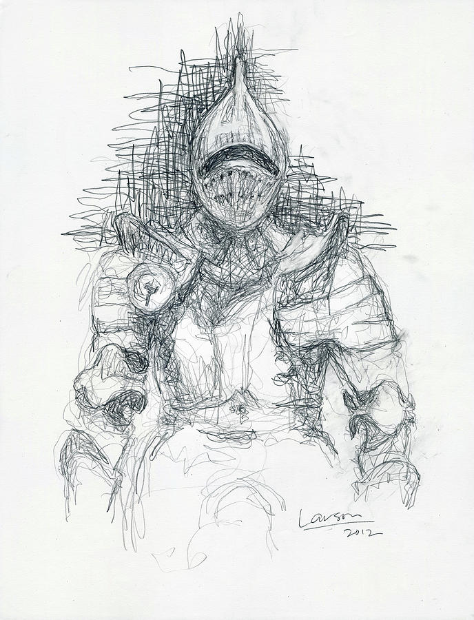 688x900 Knight In Armor Drawing - Knight In Armor Drawing